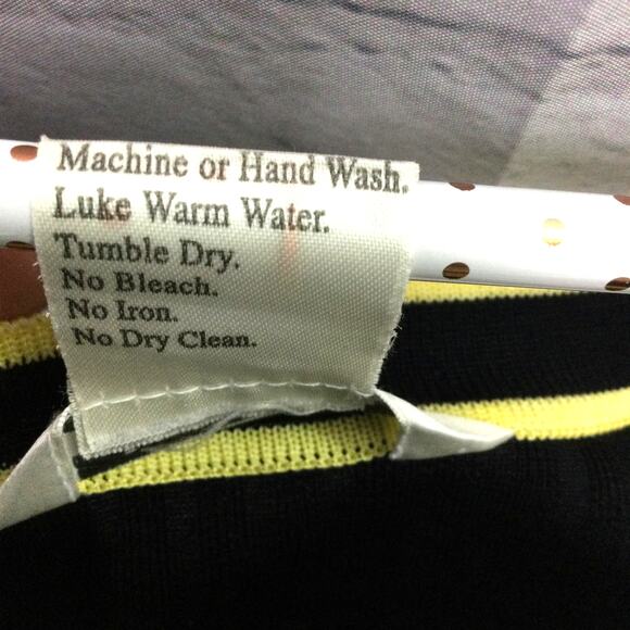 Exclusively Misook Women's Vintage Open Cardigan Duster Black Striped Size L - Picture 9 of 12